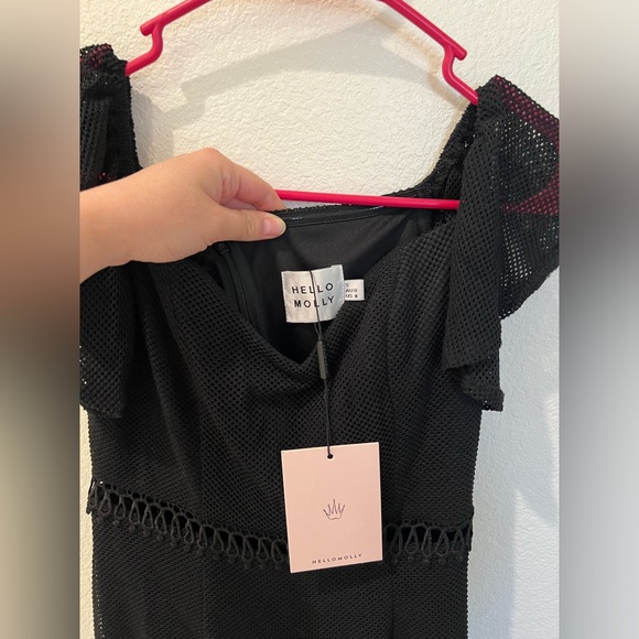 Hello Molly ruffle net black dress - Picture 7 of 10